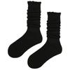 Meias de Lã Merino, Meias Longas de Malha Fechada, Meias Femininas Quentes para Outono e Inverno com Borda Dobrada e Estilo Slouch, Meias Macias e Confortáveis para Panturrilha