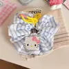 Scrunchie Listrado Azul e Branco Fofo do Gato Kt para Mulheres, Elástico para Coque, Suave com o Cabelo, Alta Qualidade e Doce
