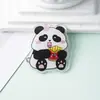 Broche de Panda Transparente con Borde de Dibujos Animados de Acrílico Accesorio para Mochila Regalo para Estudiante de Primaria Muñeca Linda Fresca y Dulce