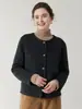 2025 Nuevo Otoño e Invierno de Gama Alta Corto Doble Faz Lana Exterior para Mujer Cuello Redondo Retro Lana Pura Abrigo de Lana Moderno