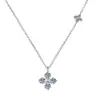 Collar de Plata de Ley S925 Colgante de Moissanita de Alta Gama Trébol de Cuatro Hojas Cadena para Clavícula Collar de Moissanita de 1.2 Quilates para Mujer