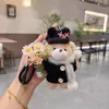 Llavero Colgante de Muñeco Oso de Peluche Creativo Florero de Moda Colgante Decorativo de Muñeco de Dibujos Animados para Bolso de Mujer
