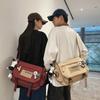 Bolso bandolera para niños y estudiantes bolso bandolera de lona para hombre bolso escolar de gran capacidad para clase bolso de hombro moderno para mujer que combina con todo