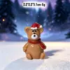 Mini enfeites de resina de Natal, boneco de neve de desenho animado em miniatura, Papai Noel, renas, decorações DIY para micro paisagem