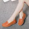 Outlet de Fábrica Zapatos Planos de Cuero para Mujer Casual Suela Suave Zapatos para Madres de Mediana Edad y Mayores Zapatos de Res
