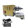 Mini Torno Máquina para Marcenaria para Madeira, Torno Pequeno para Contas, Ferramenta DIY para Fazer Colares de Contas