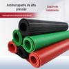 Placa de borracha isolante de alta elasticidade 5mm vermelha almofada de borracha de alta pressão placa colorida resistente a óleo 10kv placa de borracha antiderrapante listrada verde