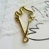 Llavero DIY de Aleación de Zinc con Temática de Helado, Colgante para Bolso, Versión de Color Duradero Electroplateado, con Resorte y Abrible