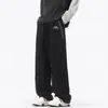 Calça de Moletom Pesada Desconstruída Estilo Americano Color-Blocking Masculina Marca Tendência Outono e Inverno Nova Reta Solta Esportiva Casual Longa