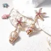 Pendientes de Aleación de Zirconio con Diseño Lindo Innovador Estilo Estrella de Mar Única Caracola Estilo Vacaciones Marinas de Ocio Transfronterizo