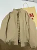 Chaqueta Harrington Cremallera Beige Oscuro para Hombre Primavera/Otoño Fresca Elegante Ajuste de Alta Gama Hombro Normal Chaqueta de Béisbol Top para Exteriores
