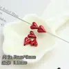 Cuentas Sueltas con Dibujos Animados Lindos de Aleación, Forma de Corazón, Escote en V Profundo, Cuentas Pintadas con Agujero Recto para Cadenas de Teléfono DIY, Materiales para Pulseras y Accesorios de Joyería