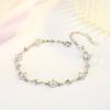 Versión coreana de pulsera de cristal azul con jitter plateado para mujer, moda creativa, pulsera de rayo de diamante, personalidad simple