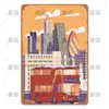 Pintura em Lata de Putian Paisagem Urbana Americana Retro Arquitetura Sala de Estar de Hotel Pintura de Pendurar Artesanato