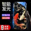 Adecuado para Funda de Teléfono Móvil Luminosa Qiankun Koi, Modelo Nuevo para Apple 18, Huawei/Xiaomi/Samsung/Vivo/Oppo, Estilo Tendencia Nacional