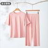 Pijama Casual Simples para Casal Feminino, Roupa de Casa Fina em Modal, Conjunto de Manga Curta e Shorts, Pijama de Casal para o Verão