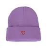 Nuevo Gorro de Punto Bordado con Corazón Rojo para Hombres y Mujeres para Viajar Contra las Olas de Frío, Versátil Gorro Casual para el Frío, Gorro de Punto para Pareja