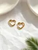 Aretes de Amor con Forma de Corazón Estilo Coreano para Mujer, Nuevo Diseño de Moda, Estilo Minimalista de Alta Gama, Aretes de Comercio Exterior