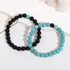Pulseira popular de contas europeia e americana pulseira de casal de turquesa transfronteiriça joia estilo rede vermelha de pedra natural feminina em estoque atacado
