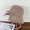 Sombrero de Pescador con Lazo Dividido Estilo Nuevo Japonés para Mujer Verano Viaje Hueco Transpirable Casual Sombrero de Sombra Muestra Cara Pequeña