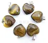 Venta Caliente Transfronteriza Colgante en Forma de Corazón de 16 mm Piedra de Cristal Rosa Natural Colgante de Corazón Accesorios para Collar de Corazón de Melocotón DIY