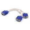 Cabo Divisor Vga 3+6 para Conexão de Tela Dupla de Computador, Adaptador Vga Um-Para-Dois Monitores