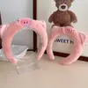 Hucha Huhu~ Lindo Paquete de Pelo de Peluche Rosa Diadema para Mujeres para Lavarse la Cara y Maquillarse Diadema para el Cabello Accesorios para el Cabello para Otoño e Invierno