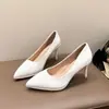 Zapatos profesionales de punta fina con temperamento, tacones de aguja de moda francesa para uso en exteriores, Nuevo 2026 Verano/Otoño, Plataforma impermeable, no cansan los pies