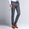 Otoño 2026 Nuevos Pantalones Casuales para Hombre Elásticos Formales de Traje Rectos de Negocios Largos Estilo Delgado Estilo con Forro Polar