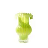 Adorno de Jarrón Fenton Vintage para Sala de Estar, Adecuado para Flores Frescas, Vidrio de Lujo de Alta Gama en Verde Esmeralda, Diseño Creativo y Minimalista