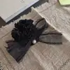 Elegante Scrunchie de Encaje con Lazo y Perlas para Mujer Coleta Atadura de Pelo Versátil Sencillo Accesorio para el Cabello para Moños Atadura de Pelo