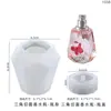 Molde de Silicona para Botella de Perfume Pequeña de Resina de Cristal DIY Facetada de Diamante para Almacenamiento