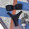 2022 AliExpress Europeu e Americano Comércio Exterior Maiô Feminino Cortado Argola Tubo Vazado Top Sexy Biquíni 9987