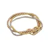 Pulsera de Hebilla de Herradura con Cuentas Doradas Apiladas para Mujer Diseño Ins Pulsera de Corazón Estrella Candado Tendencia Suministro Transfronterizo