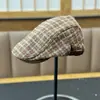 Nova Boina Vintage de Estilo Britânico para Mulheres, Boina Reversível para Outono e Inverno que Faz o Rosto Parecer Menor, Chapéu de Artista Versátil