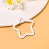 Acessório de fecho de mola de pentagrama colorido pintado metalicamente para chaveiro DIY feito à mão, anel de conexão, acessórios atacado