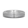 Anillo Nuevo de Plata Esterlina S925 para Hombres y Mujeres Exquisito Anillo Incrustado con Diamantes Redondos Lujo Ligero Avanzado Elegante Plata Lisa Anillo de Pareja