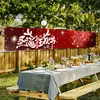 Bandeiras de Natal Novas Transfronteiriças, Painel de Decoração para Festa de Feriado, Tecido para Pendurar no Jardim, Bandeiras Coloridas, Feito Sob Medida