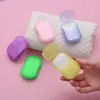 Hojas de Jabón Perfumadas Mini Portátil Caja de Estudiante Hojas de Lavado de Manos para Niños Papel de Jabón Viaje Desechable Desinfectante de Manos Antibacteriano