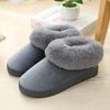 Chinelos de Algodão para Mulheres Casa Interior Casal Solado Grosso Quente Estilo Coreano Fofo Saco de Chão com Sapatos de Pele de Coelho Imitação para Homens Inverno