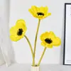 Decoración de Flor de Amapola de PU Simulada, Accesorios para Arreglos de Flores Falsas, Fabricante de Flores Artificiales al por Mayor
