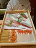 Caja de Madera para Sashimi Estilo Japonés, Caja de Exhibición para Yakitori, Sushi de Erizo de Mar, Plato de Carne, Plato de Pescado con Tapa, Contenedores y Utensilios para Alimentos