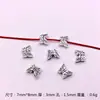 Cuentas Espaciadoras de Animales Mariposa y Libélula de Plata de Xizang para Collares y Pulseras, Cuentas Sueltas Accesorios para Joyería DIY Paquete Mixto Venta al por Mayor