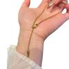 Collar de Borla de Serpiente Dorada con Perla Flash Serpiente Collar de Nicho para Mujer Lujo Ligero Temperamento de Alta Gama Cadena Clavícula Versátil