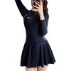 Traje de baño nuevo para mujer deportivo de una pieza conservador adelgazante cubre abdomen manga larga aguas termales estudiante moda Corea del Sur traje de baño para mujer