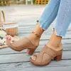 Nuevas Sandalias de Cuña Huecas de Talla Grande para Mujer para Comercio Exterior, Sandalias de Mujer con Punta Abierta y Suela Gruesa Estilo Europeo y Americano