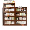 Estante de Armazenamento para Livros, Estante de Chão, Armário de Armazenamento, Armazenamento Integrado na Parede, Armário de Exibição Doméstico Multicamadas à Prova de Poeira com Portas