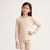Top Térmico Dulce para Niñas Otoño/Invierno 2026, Top de Pijama de Manga Larga con Cuello Redondo y Estampado Lindo para Niños