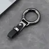 Nuevo Llavero de Cuero y Aleación Anillo para Llaves de Coche de Aleación Accesorio Antiperdida Simple para Llaves del Hogar