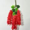 Imitación de flor de glicina, flor de frijol, cadena de flores violetas de seda de plástico, planta de enredadera decorativa, flor de techo, flor de enredadera falsa para boda